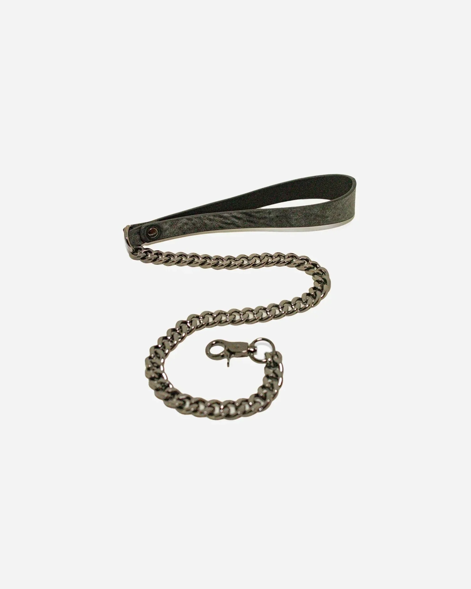 Leather + Chain BDSM Leash - Image 4