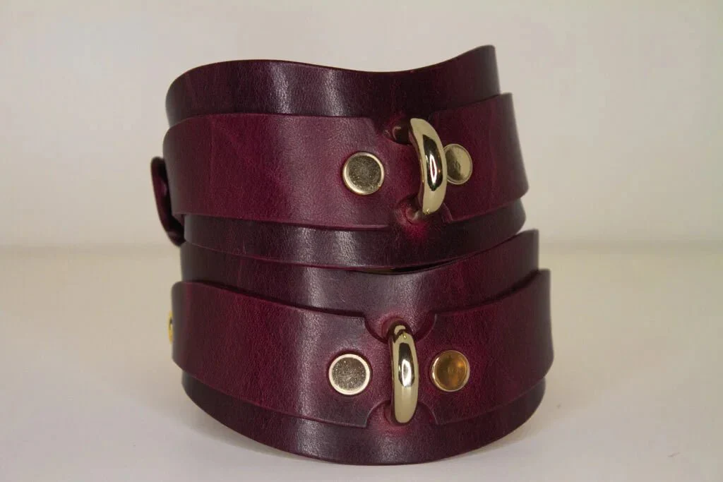 Lunar Cuffs in Bordeaux - Image 4