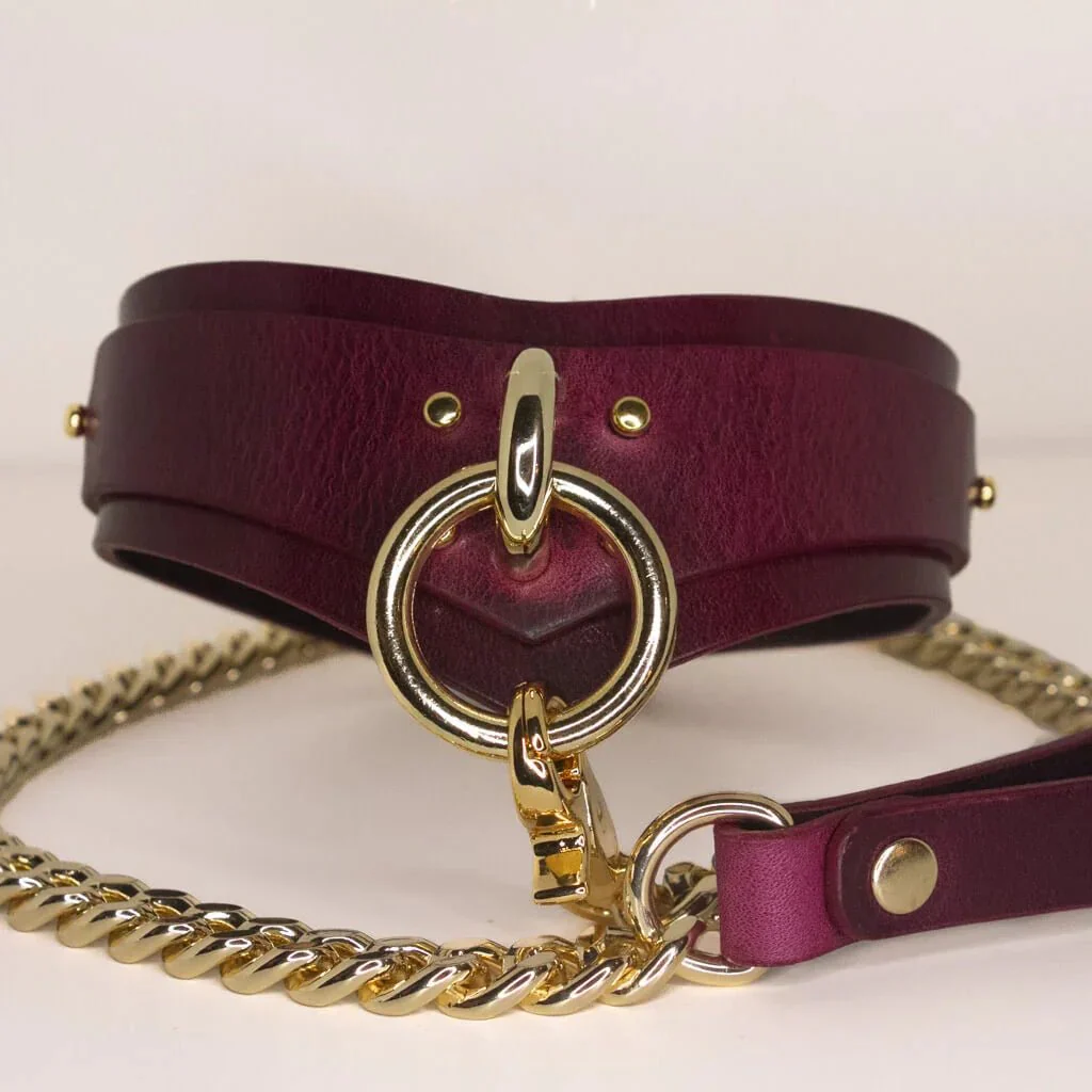 Nova Collar + Leash in Bordeaux - Image 4